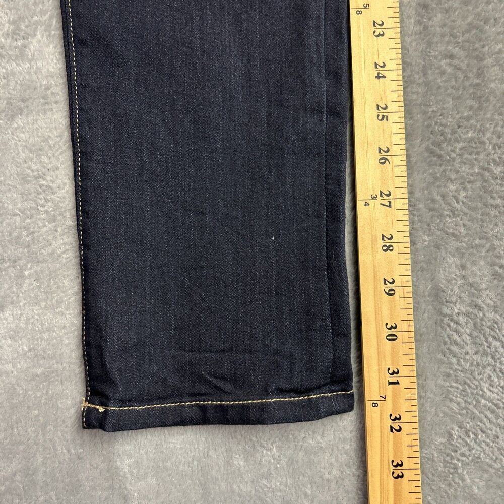 Flying Monkey Womens Jeans Dark Wash Sz. 28 Relaxed Stretch Straight Leg Capri - Picture 6 of 16